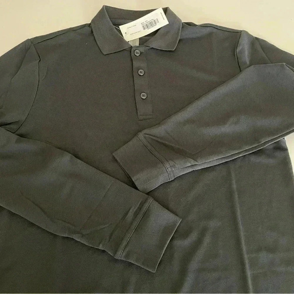 Outdoor Voices Birdie Long Sleeve Polo XXS Black Golf Preppy Oversized - Picture 4 of 13